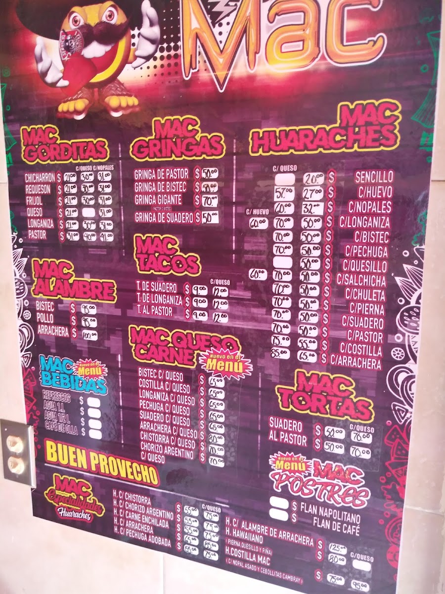 HUARACHES MAC Menu - Image 5